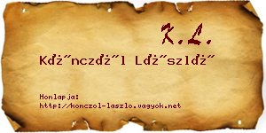 Könczöl László névjegykártya
