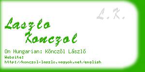 laszlo konczol business card