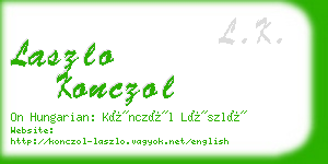laszlo konczol business card